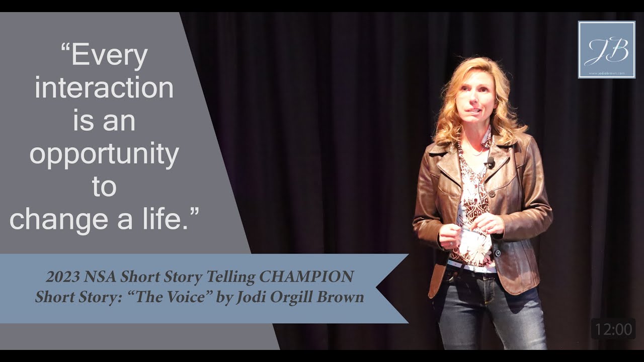 '23 National Speakers Association Short Story Telling Competition WINNER Jodi Orgill Brown, 