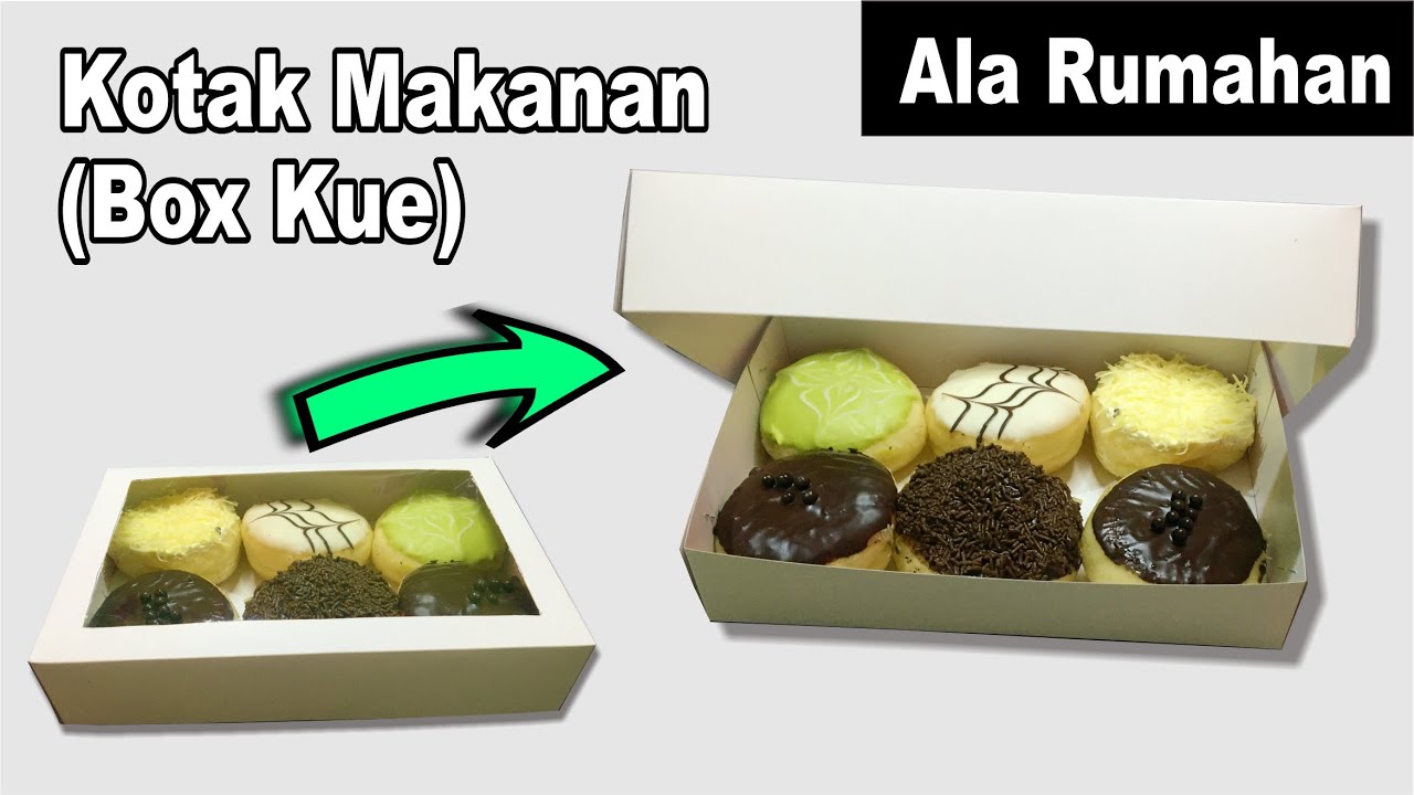 Cara Membuat Kotak Kue Dari Karton (Box Makanan) | Reques !