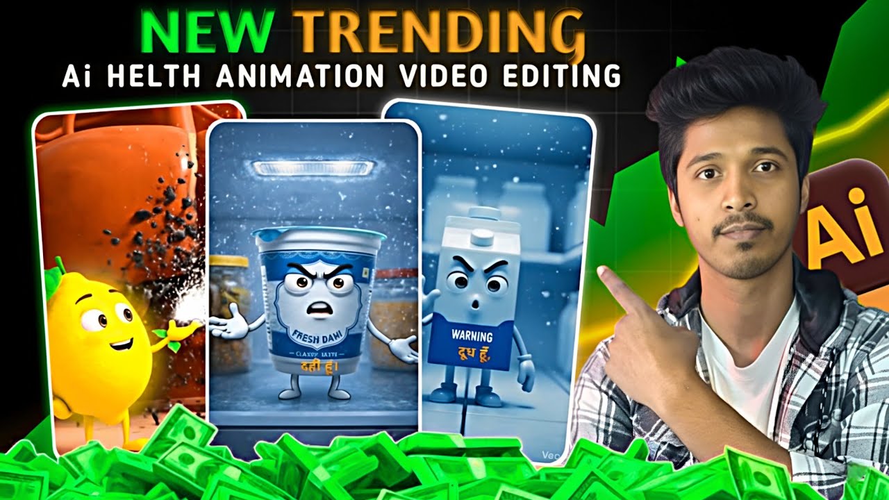 Trending helth AI video editing || Viral AI Video Kaise Banaye || AI healthcare animation video edit