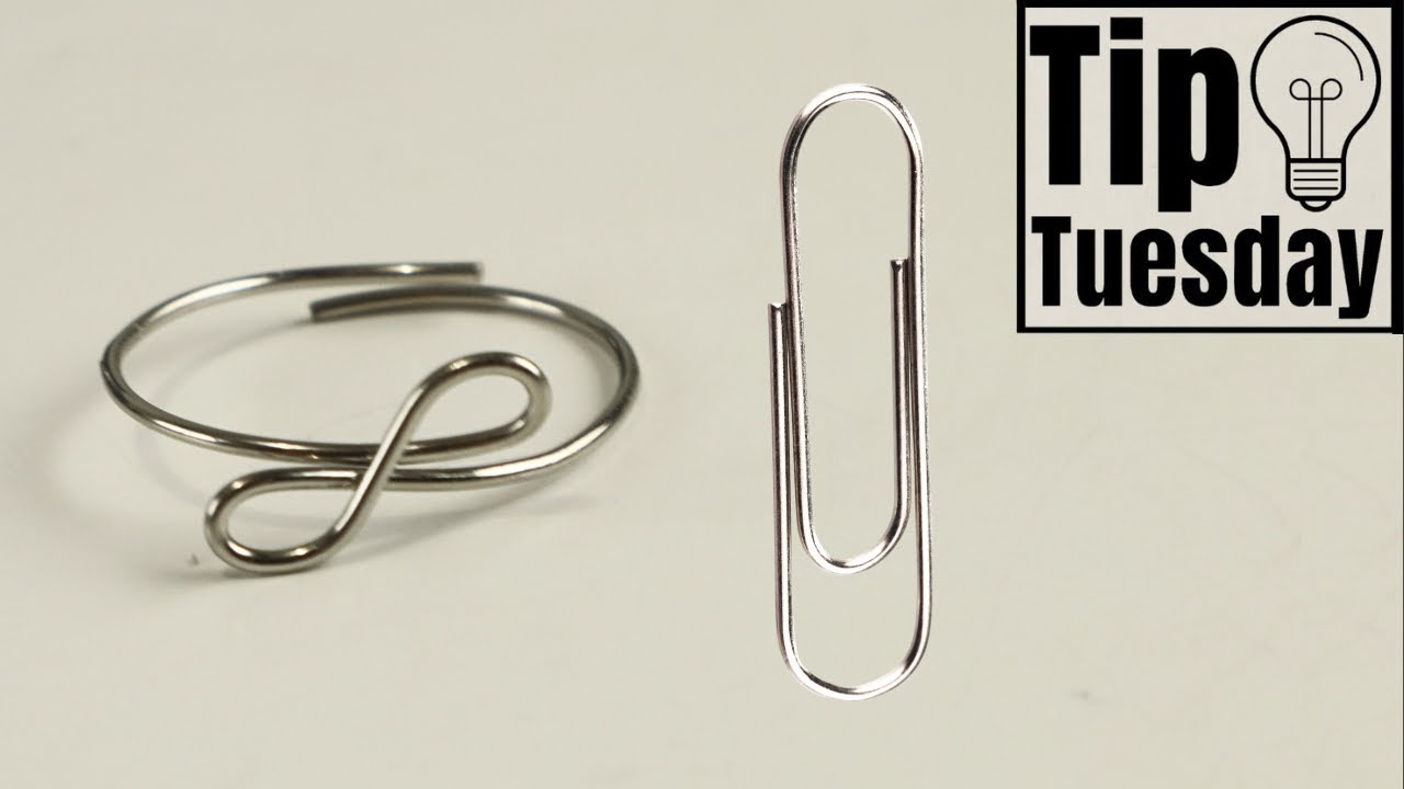 Easy No Tools Paperclip Infinity Ring Tutorial