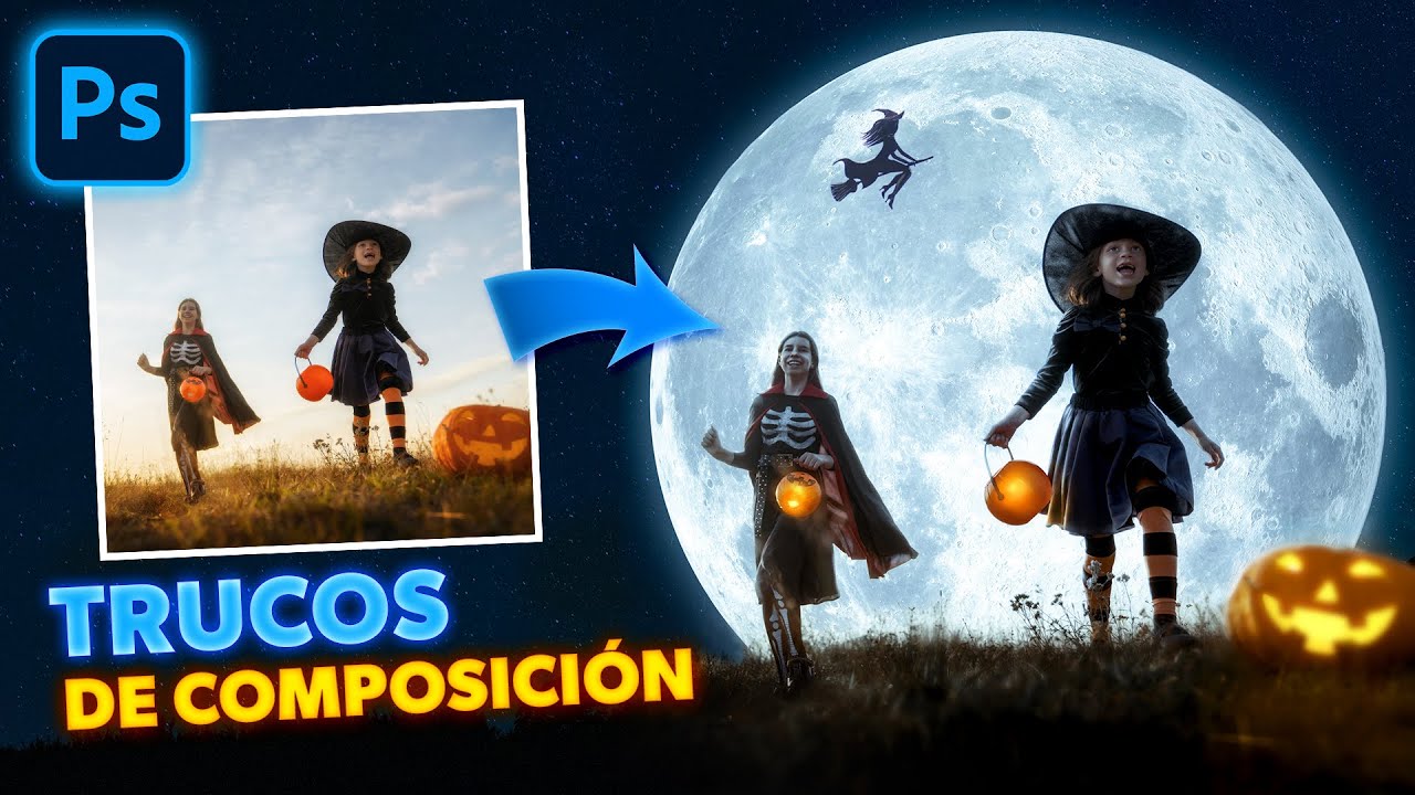 TRUCOS DE COMPOSICIÓN 🖼️ FOTOMONTAJE PASO A PASO en Photoshop