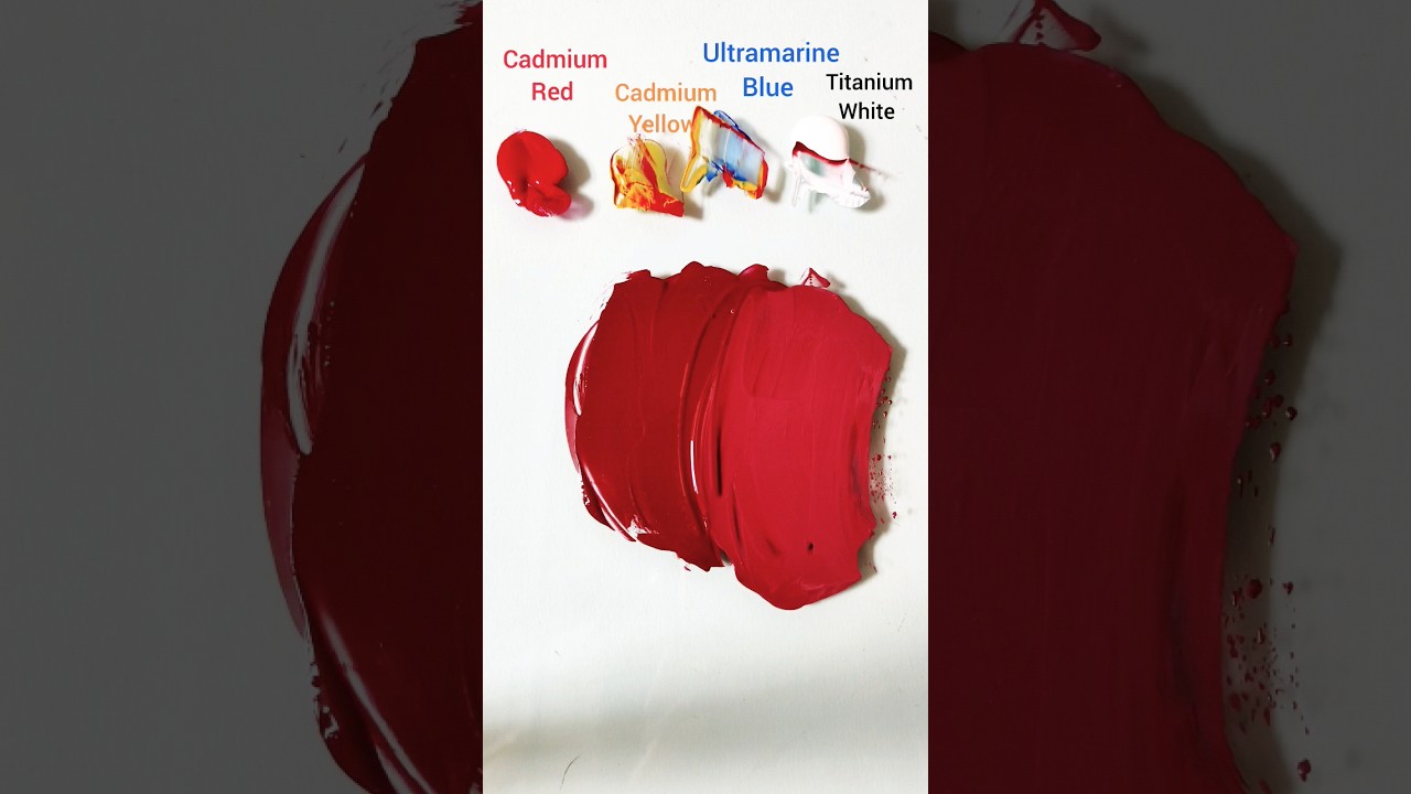 How to create crimson red color?#artist #art #red #colormixing #colors #acrylicpainting #oilpainting