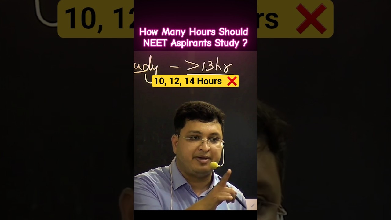 How Many Hours Should NEET Aspirants Study ? | NV Sir | NEET 2026 #nvsir #shorts #neet2026