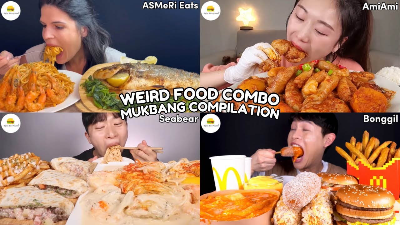 ASMR | WEIRD FOOD COMBO MUKBANG COMPILATION |