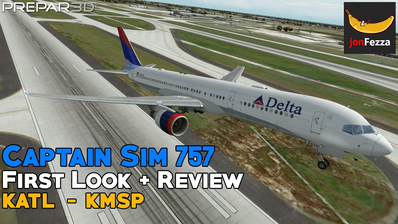 [P3Dv4] Captain Sim 757 First look + Review | Atlanta(KATL) - Minneapolis(KMSP)