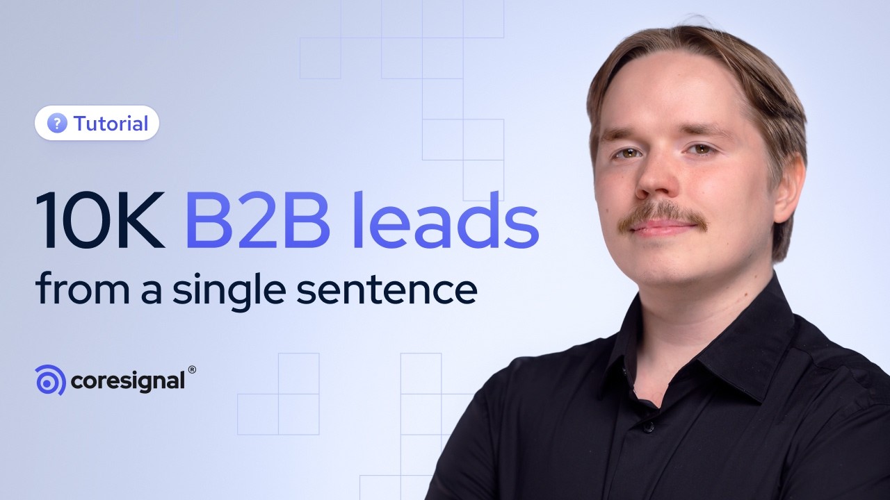 Build precise B2B data lists with Coresignal's AI Data Search