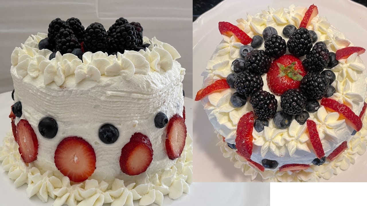 How to Make Fresh Fruits Cream Cake-Recipe- Vanilla Sponge cake