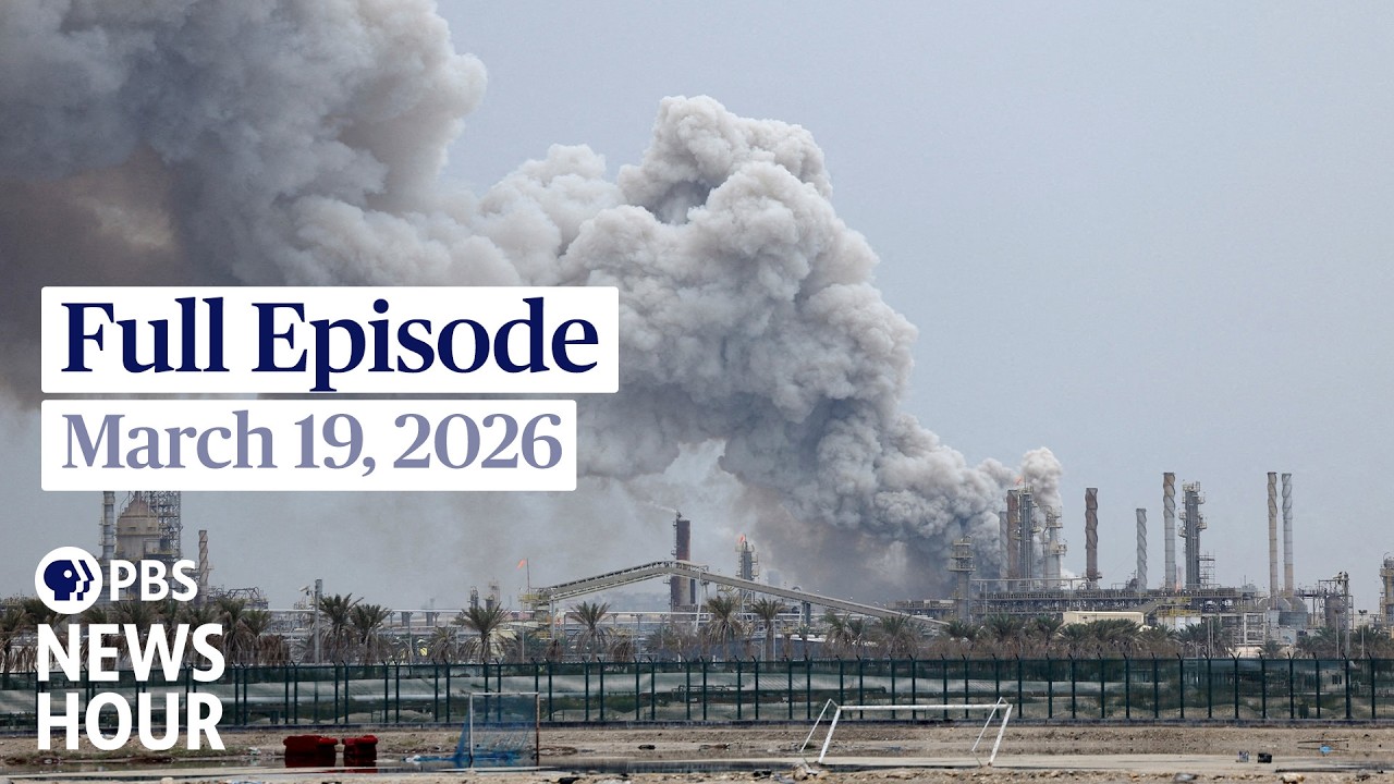 PBS News Hour live episode, March 19, 2026