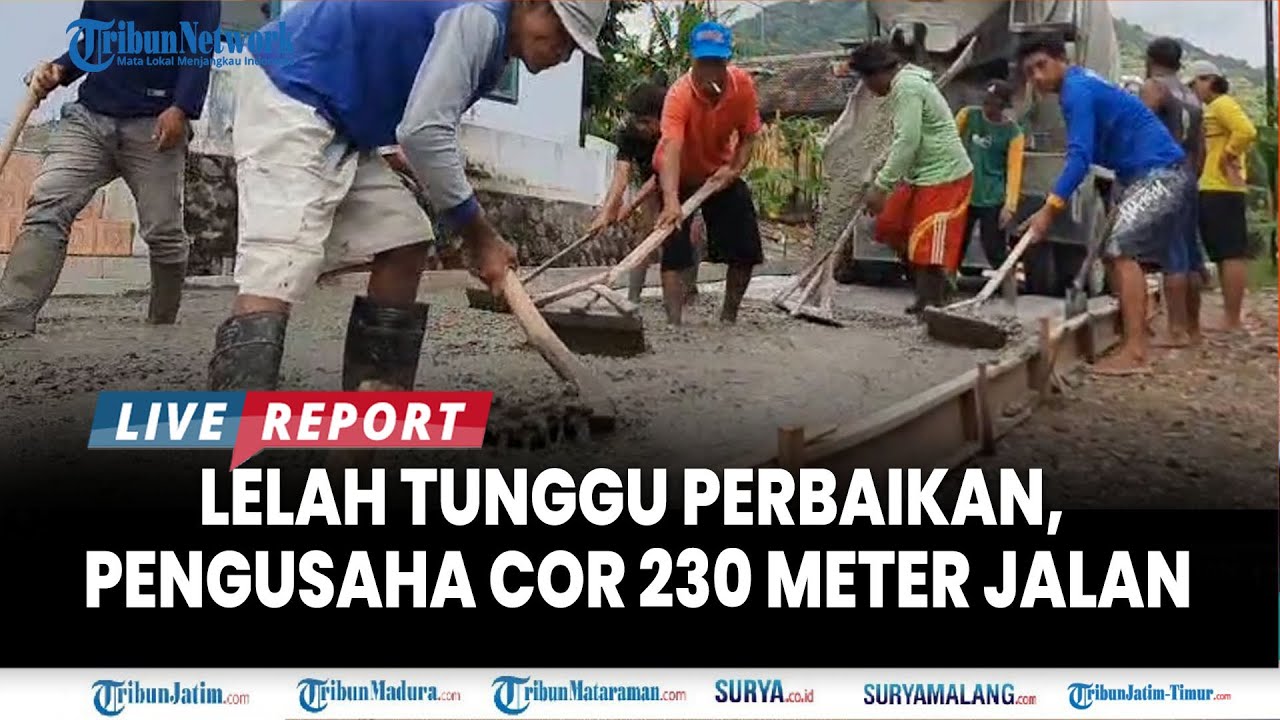 🔴PENGUSAHA COR 230 METER JALAN DI MAGETAN Pakai Uang Pribadi, Capek Pemerintah Tak Kunjung Perbaiki