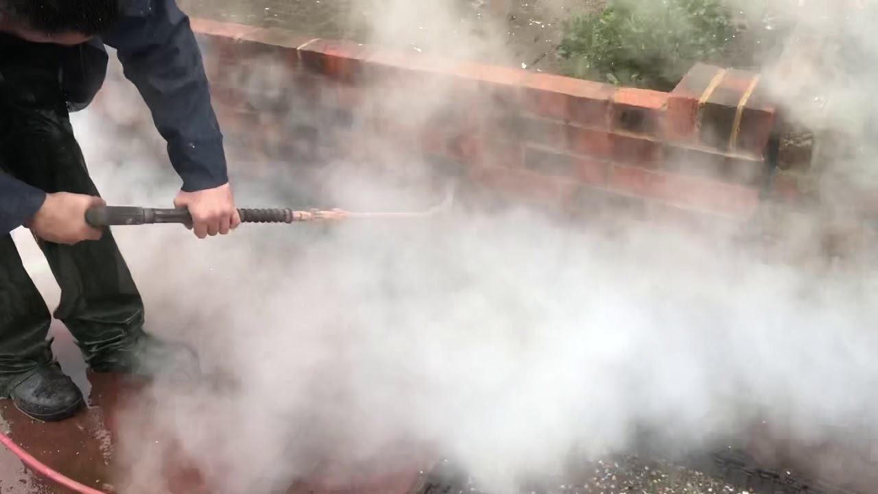 Doff steam cleaning brick wall London