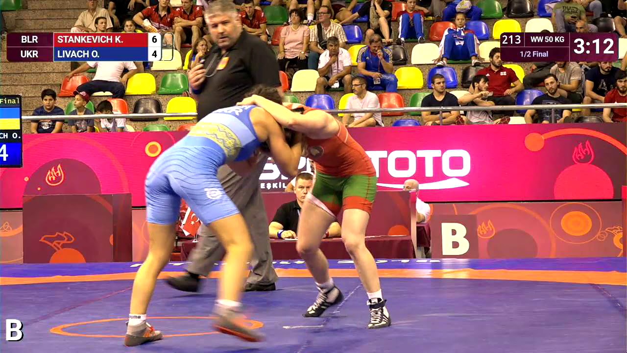 1/2 WW - 50 kg: K. STANKEVICH (BLR) v. O. LIVACH (UKR)
