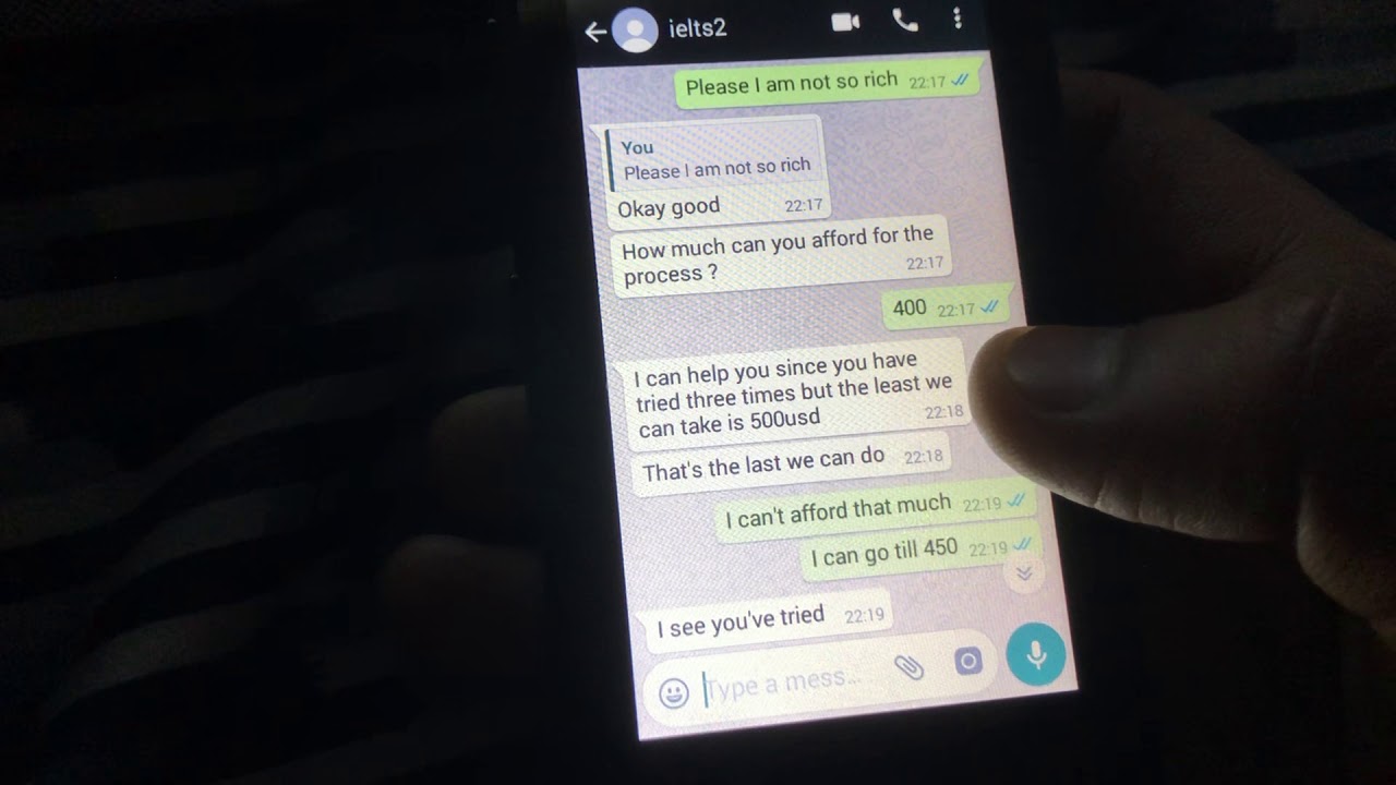 Fake IELTS certificate scam - I contacted the scammer to know his mode of operation