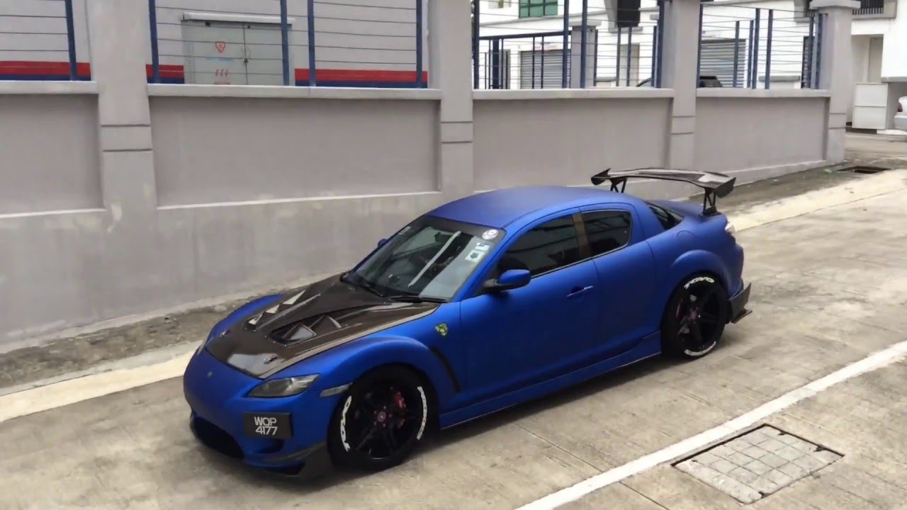 RX8 RE AMEMIYA KIT, rotary engine, blue matte wrap