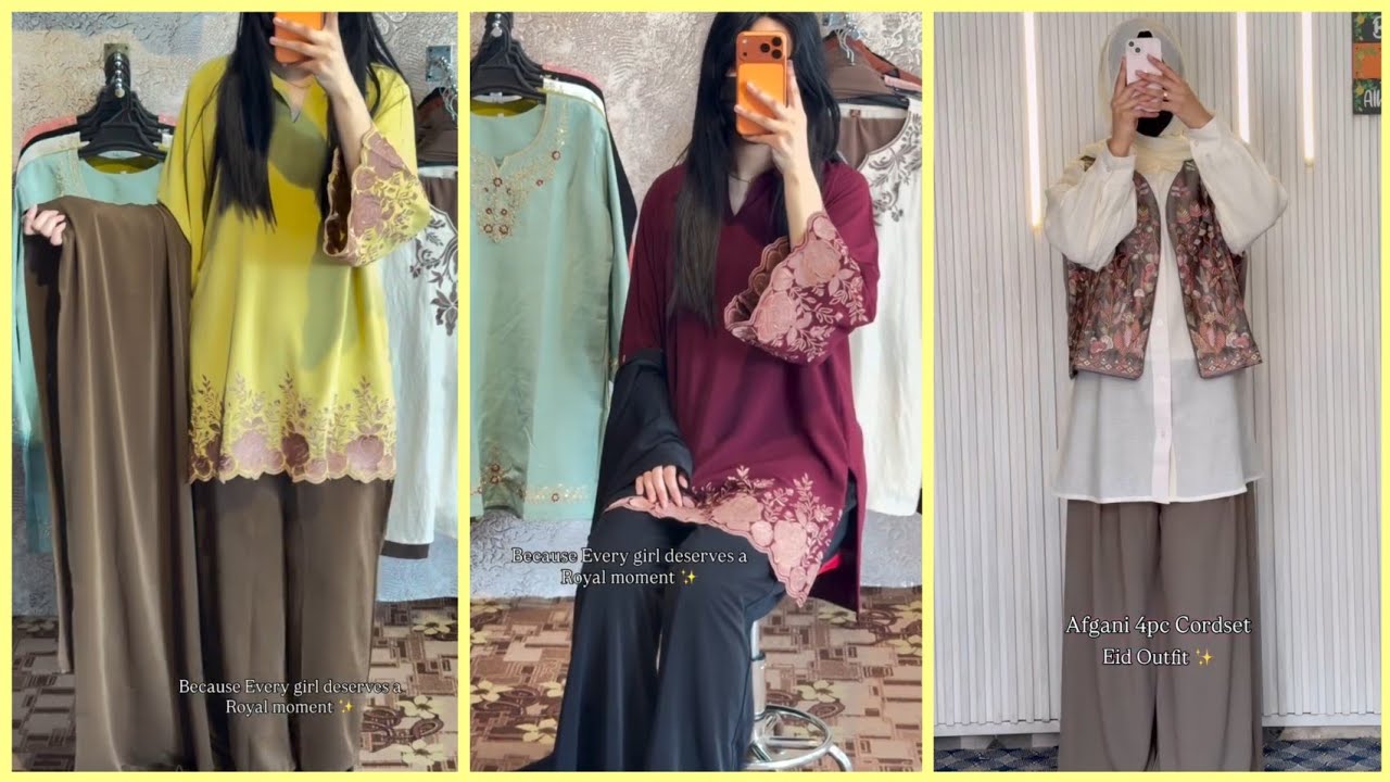 Latest Girlish Eid Outfit Collection 💥|| Pakistani Cord Set 🥰||4pc Afghani Cordset😍|| 3pc Cord Sets🍁