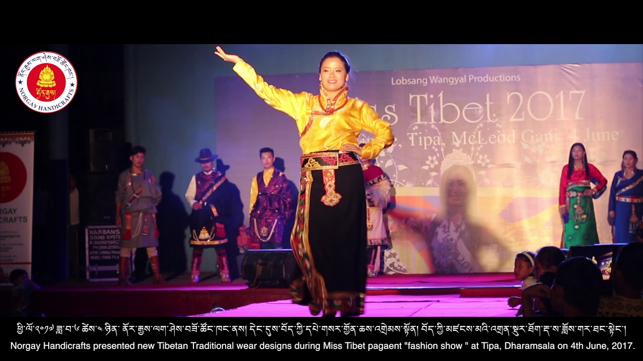 Norgay Handicrafts presents New Tibetan design fashion show at Miss Tibet pageant 2017.