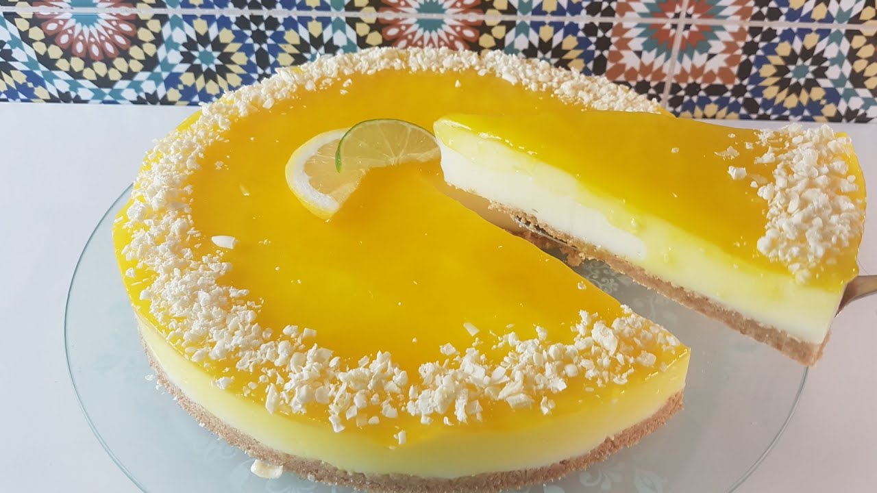 بدون فرن وبدن كيريمة ولا جيلاتين اروع طورطة باريدة بالحامض🍋 سريعة وسهلة منعشة مذاق لايقوم Toop
