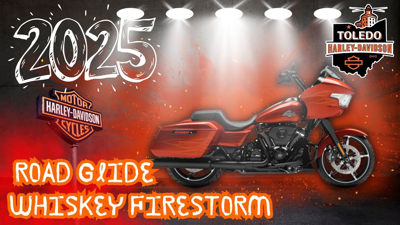 🔥 2025 Road Glide in Whiskey Firestorm – A Bold New Ride at Toledo Harley-Davidson! 🏍️
