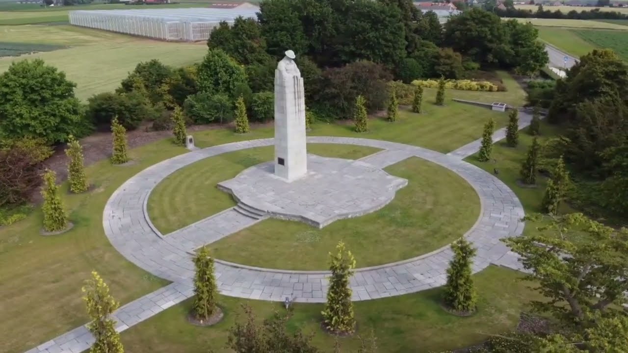 Drone footage Ypres Passchendaele Belgium 2022 ww1 World War 1