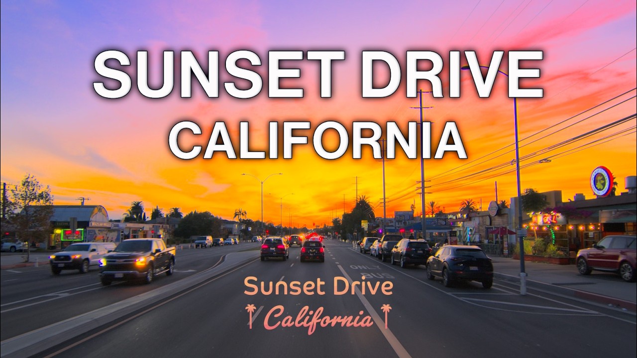 Sunset Drives Through Los Angeles, California – 6 Hour Golden Hour Compilation