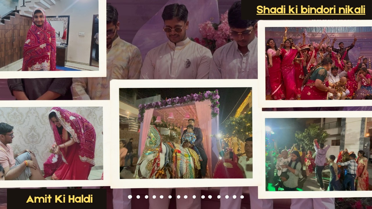 vlog#5 Amit Ki Haldi 💝 || Shadi ki bindori nikali || MARWADI WEDDING!💛 | wedding fun