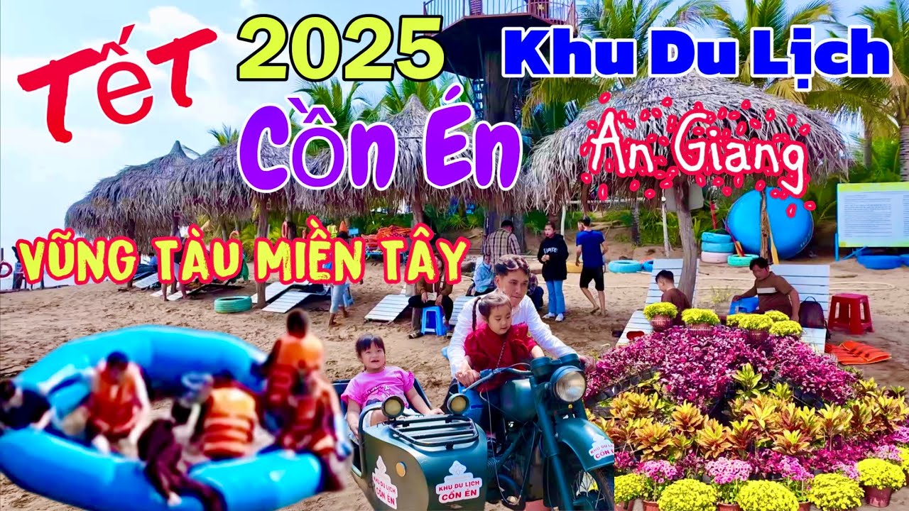 Đông Nghẹt Du Khách Tham Quan Tết 2025 Tại Khu Du Lịch Sinh Thái Cồn Én An Giang | Khương Nhựt Minh