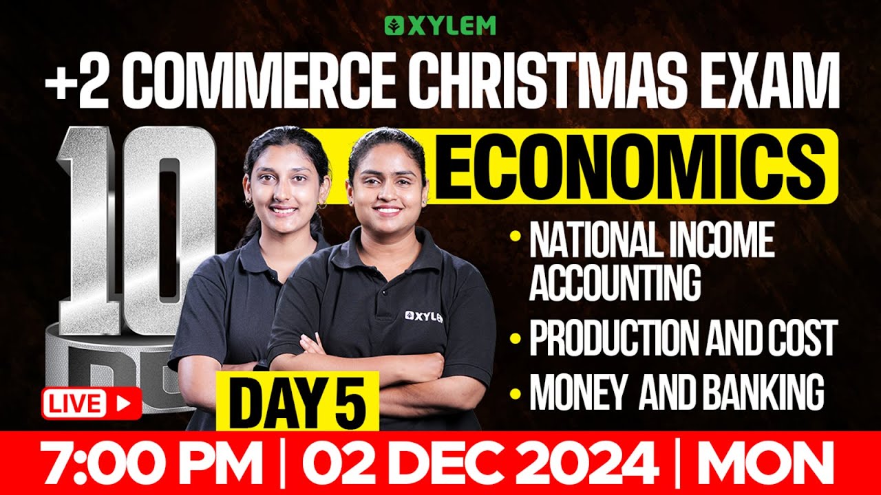 Plus Two Commerce - Economics | National Income Accounting, Production & Cost, Money & Banking