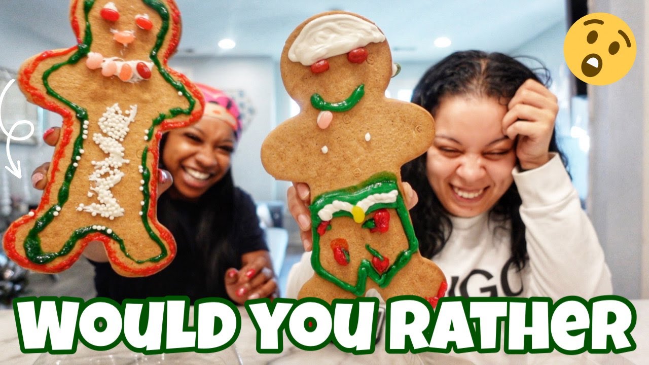VLOGMAS Day 12 🎄Gingerbread Man Competition PLUS Would You Rather With Reginae 😱
