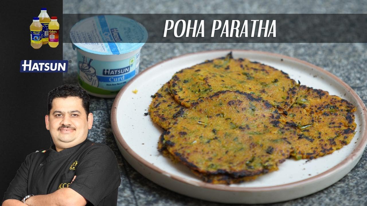 Aval Paratha | breakfast recipe | Poha Paratha | Chef Venkatesh Bhat