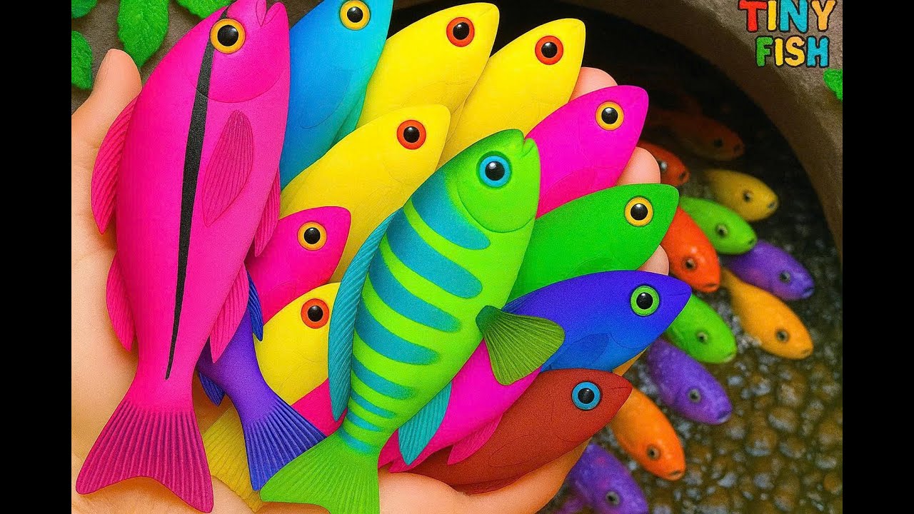 Compilation of catching beautiful aquarium fish in a small pond – baby turtles, eels, and koi.”