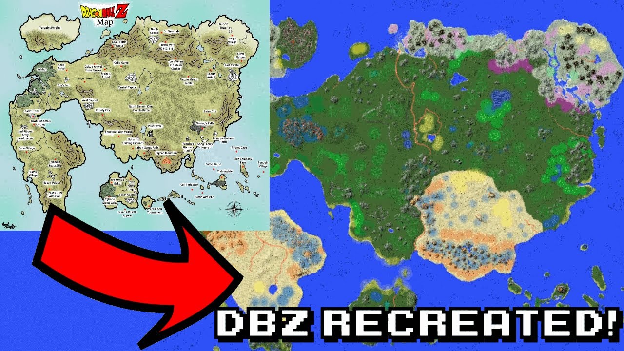 Я создал всю карту Dragonball Z в Minecraft.