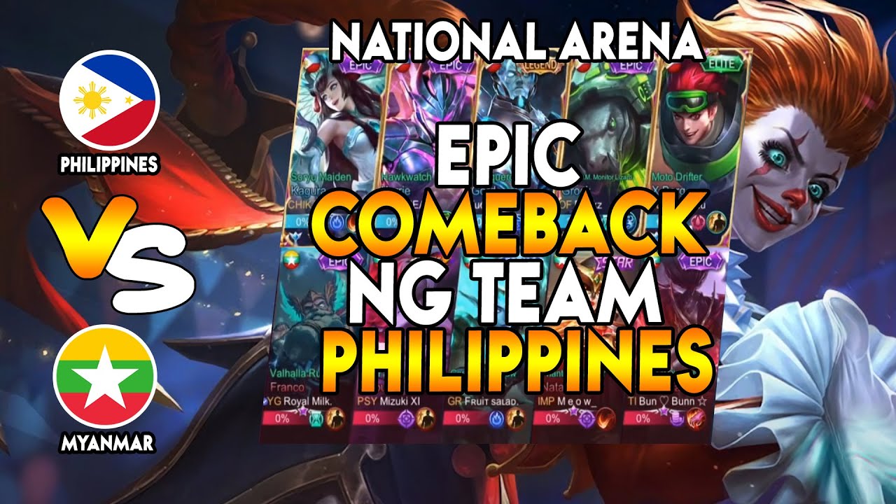 EPIC COMEBACK NG TEAM PH VS TEAM MYANMAR! GRABE! - National Arena