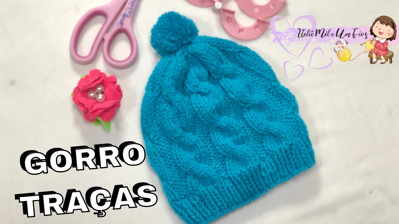 ✅ GORRO FÁCIL DE TRICÔ / GORRO DE TRANÇAS INFANTIL @AthelieMilFios