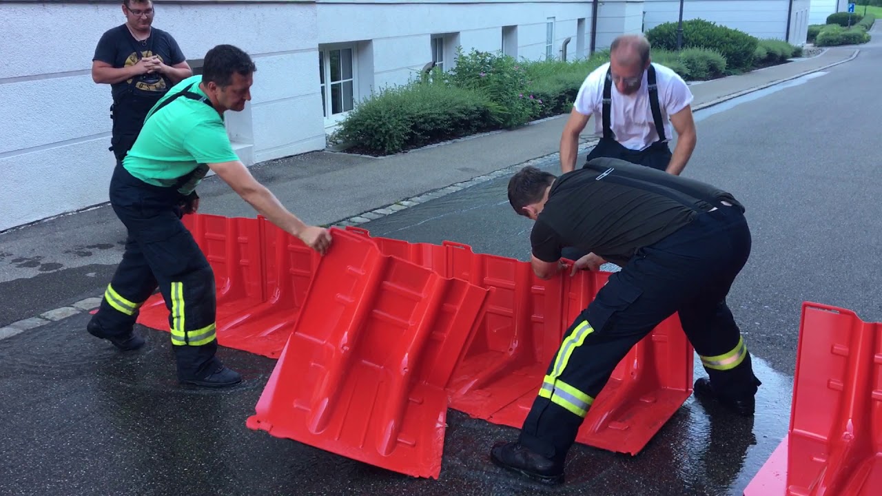 Aufbau Hochwasserschutzsystem Noaq Boxwall