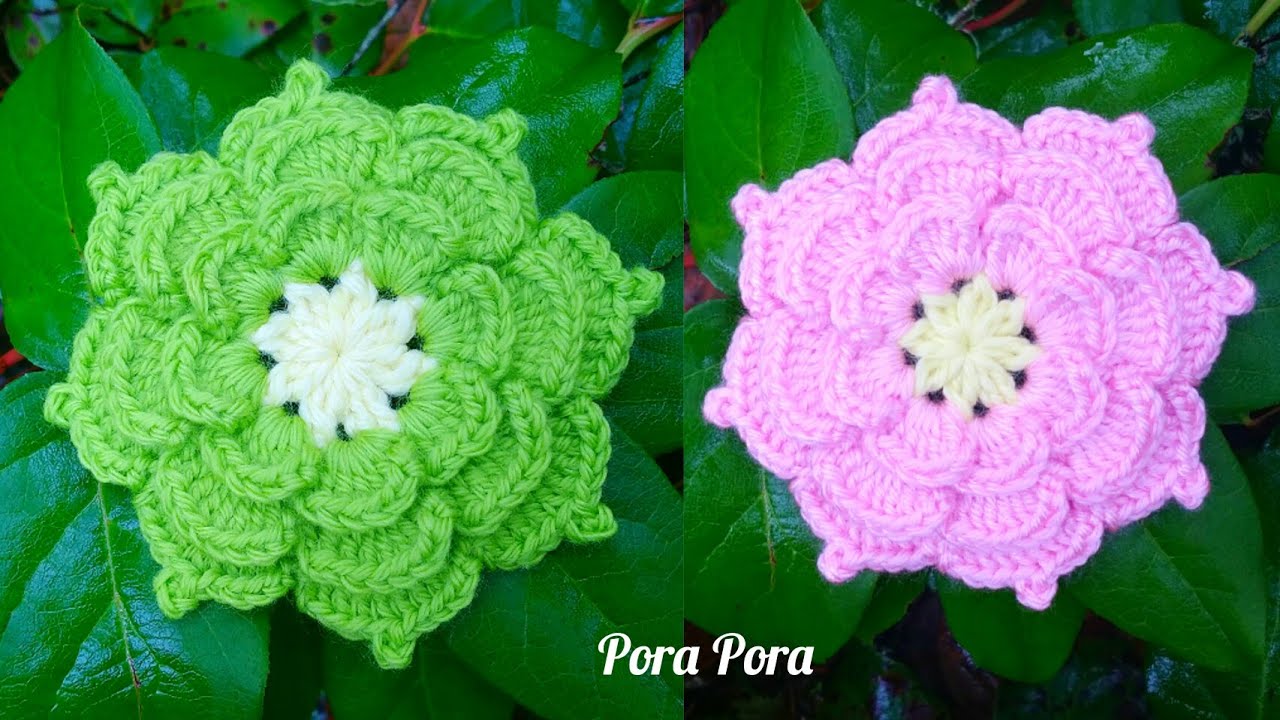 Crochet Irish Rose I Crochet St Patrick's Day Decorations I Crochet 3D Flower