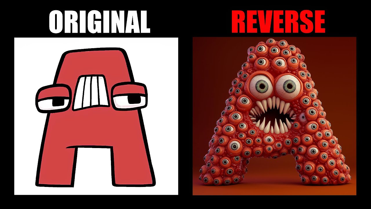 Reverse Alphabet Lore But Made From Monsters (A-Z) - All Alphabet Lore Meme Animation - TD Rainbow
