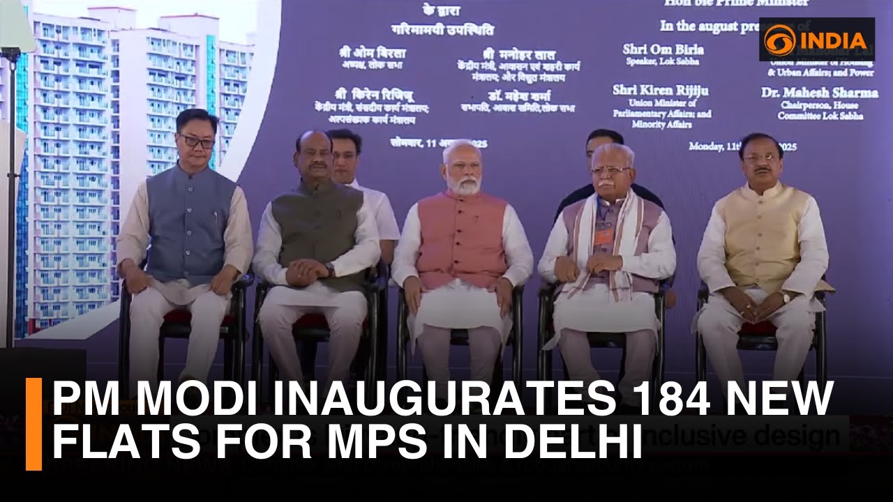 PM Modi inaugurates 184 new flats for MPs in Delhi | DD India News Hour