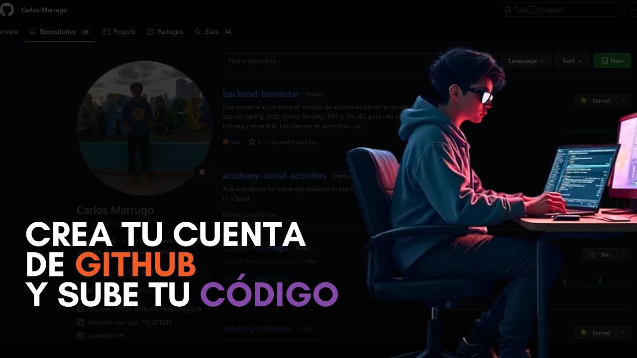 ¡CREA TU CUENTA EN GITHUB Y PERSONALÍZALA! Aprende a Subir Proyectos y Atrae!!!! 
