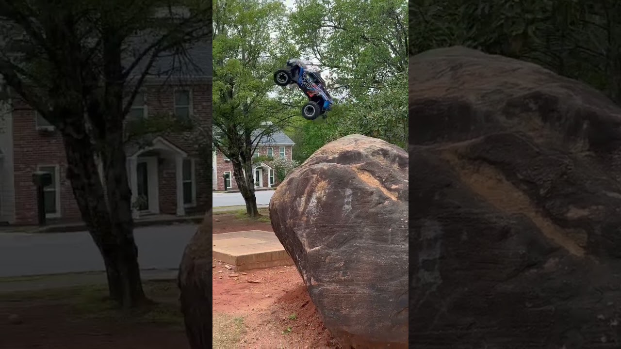 Traxxas xmaxx showing off it&rsquo;s big drop skills. #traxxas #xmaxx #rccar