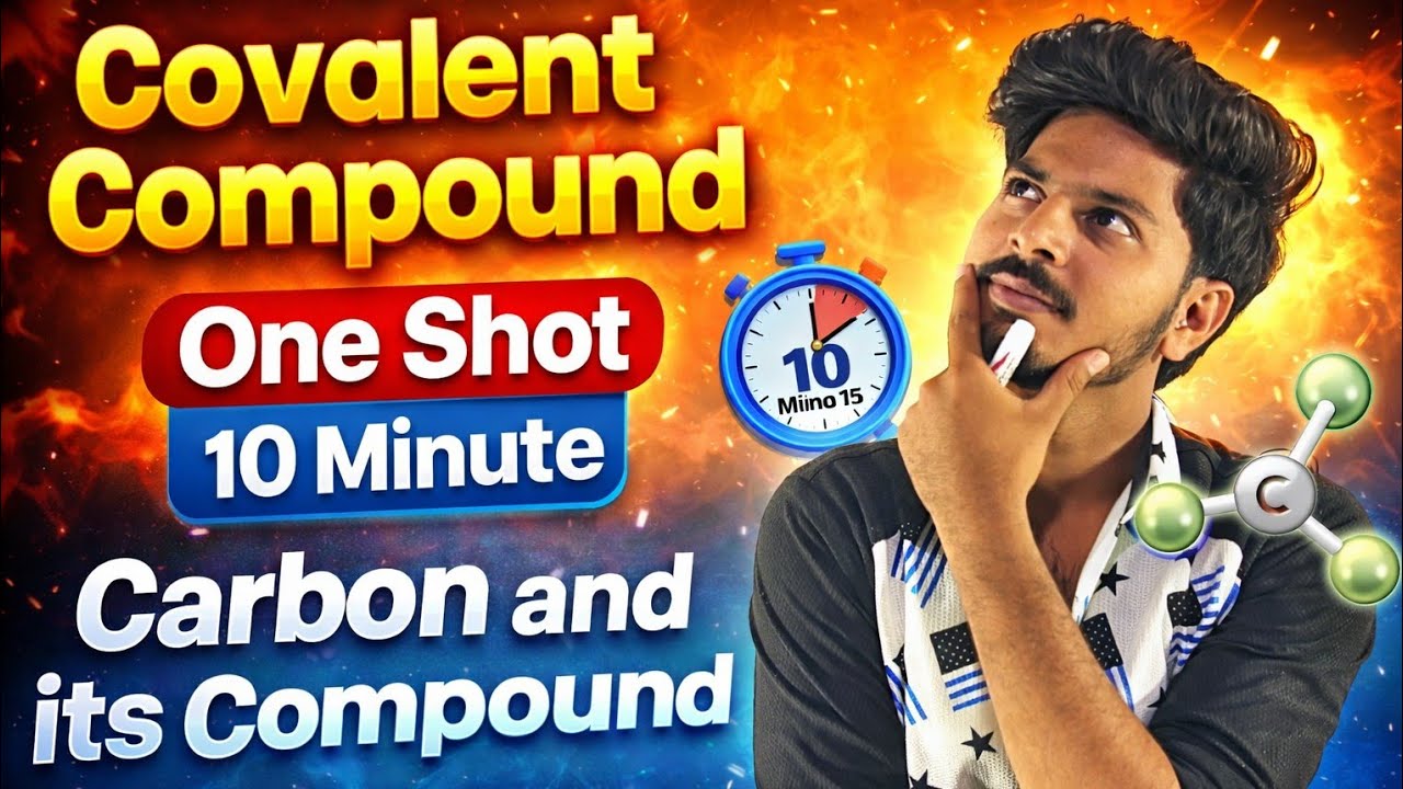Covalent Compound Class 10th 🔥 | Carbon and it's Compound | NCERT Class 10th | Hassan Sir 