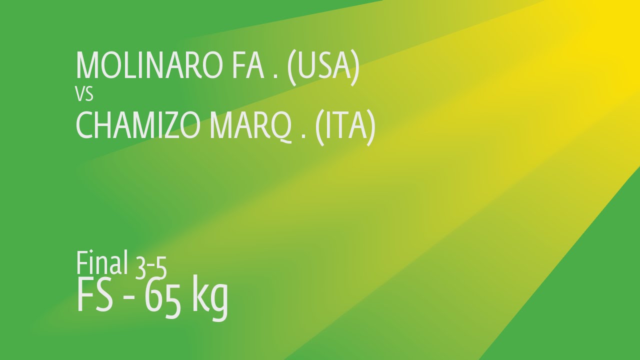 BRONZE FS - 65 kg: F. CHAMIZO MARQ (ITA) df. F. MOLINARO (USA), 5-3