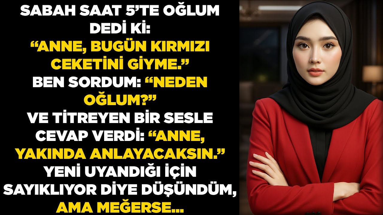 “Oğlum uyanır uyanmaz, ‘Anne, kırmızı ceketi giyme’ dedi. Önce rüya sandım ama meğer…”