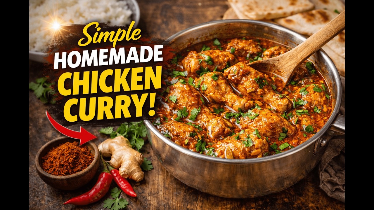 Simple Chicken Curry in Telugu || Sizzle & Serve || Subscribe