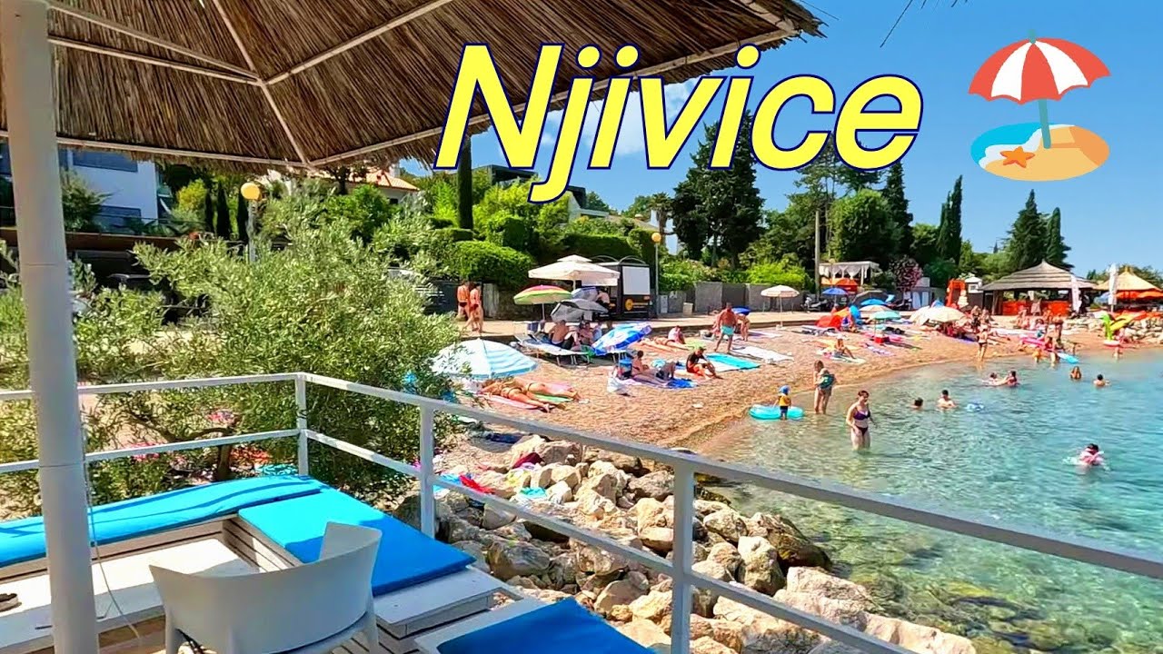 Njivice 🏖️ plaža ☀️ Otok Krk  🇭🇷 Croatia 🏖️ Beach