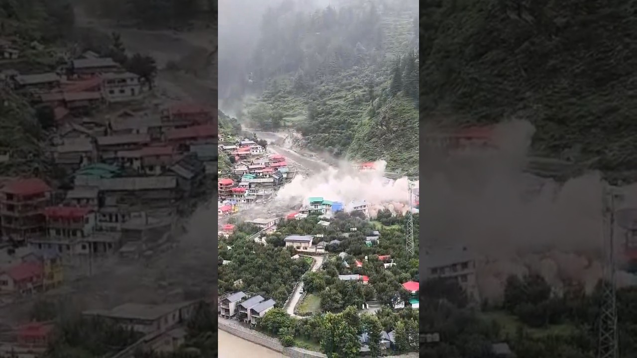 When the Himalayas weep, villages vanish without a sound... Himachal Landslide #himalaya #himalai