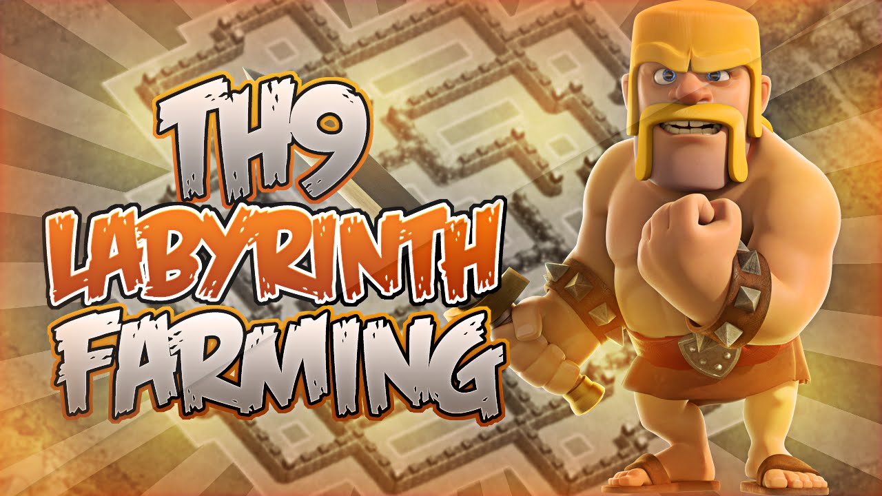 Clash of Clans - BEST Townhall 9 Labyrinth Farming Base!