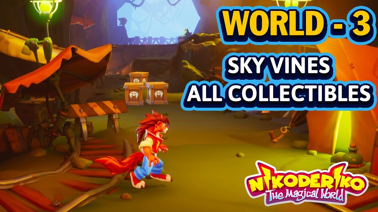 Nikoderiko The Magical World Sky Wines All Collectibles - World 3 Gameplay Walkthrough