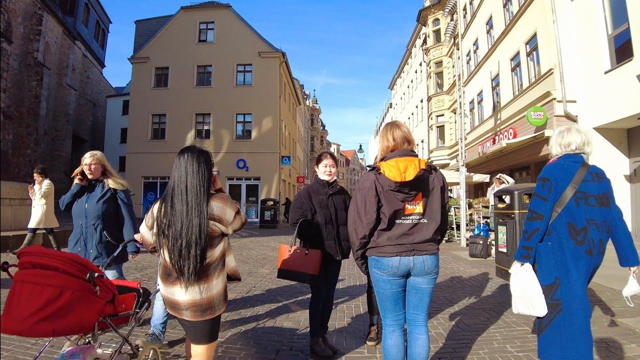 Walking in Halle Saale, Germany 🇩🇪 - 4K, City Tour Halle Saale