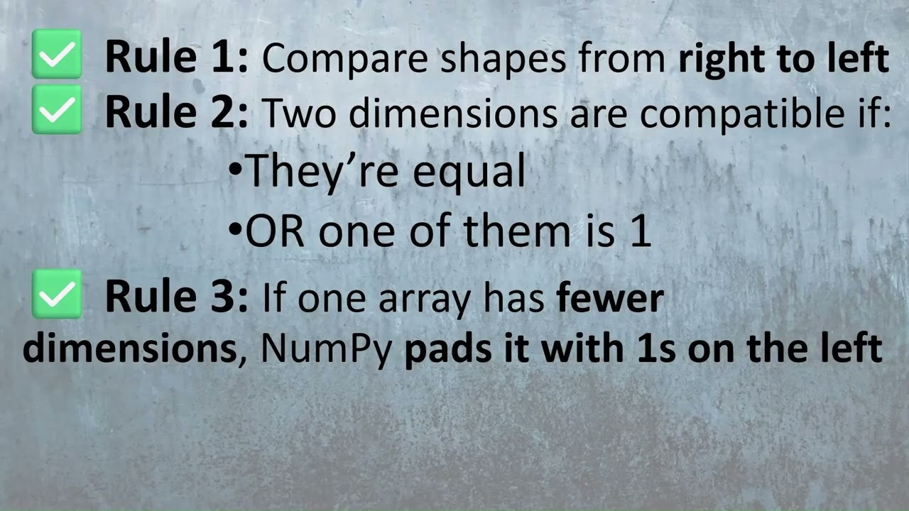 NumPy Broadcasting Explained | Don’t Memorize the Rules – Think Logically!