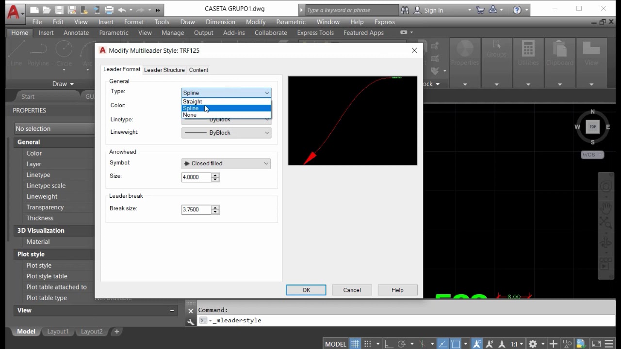 Creación de Directrices en autoCAD