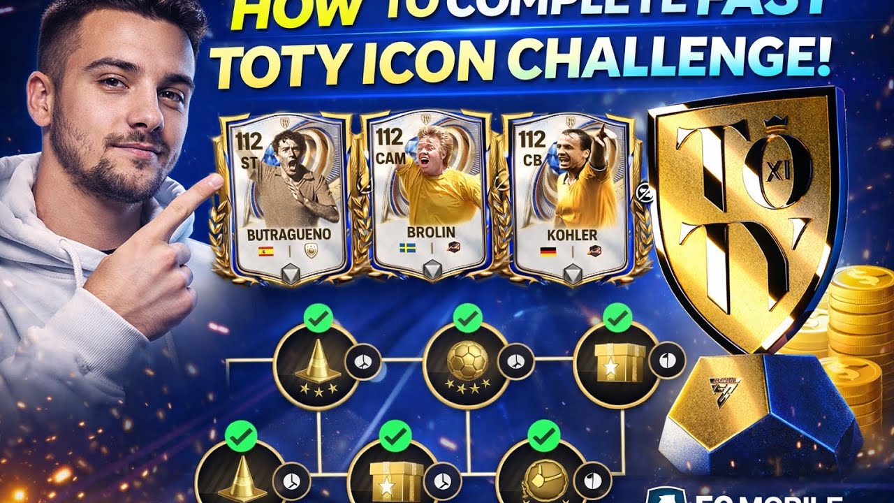 TOTY ICON CHALLENGE GUIDE 🔥 Easy & Fast Way | FC Mobile